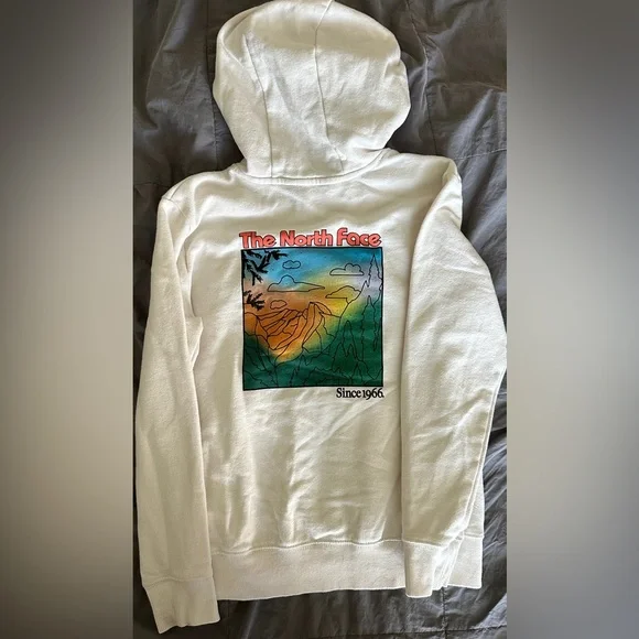 The North Face Boys Large Cream Hoodie - Picture 2 of 3